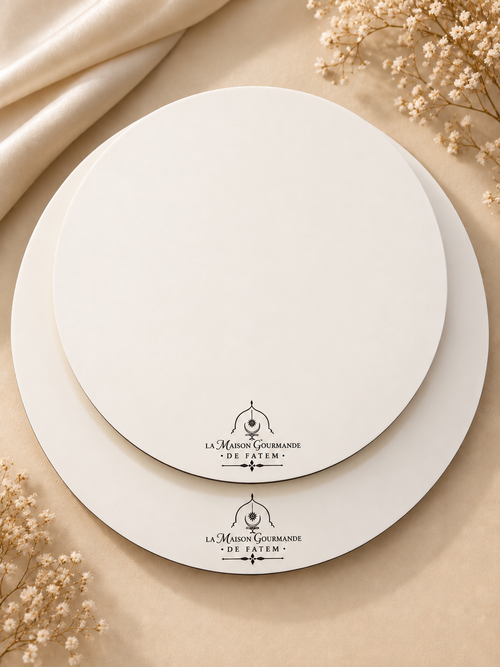 Cake boards blancs personnalisés FD Pro